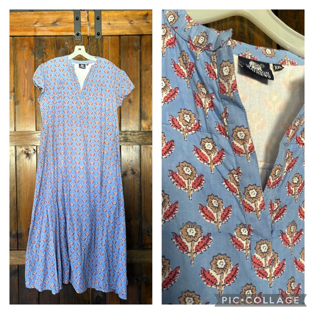Madison Mathews Seabrook Floral Maxi Dress